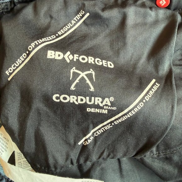 Black Diamond Men's Cordura Forged Denim Climbing Jeans/Pants, 31/32 - Picture 2 of 4